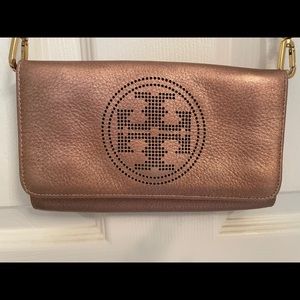 Tory Burch Rose Gold Cross Body Bag